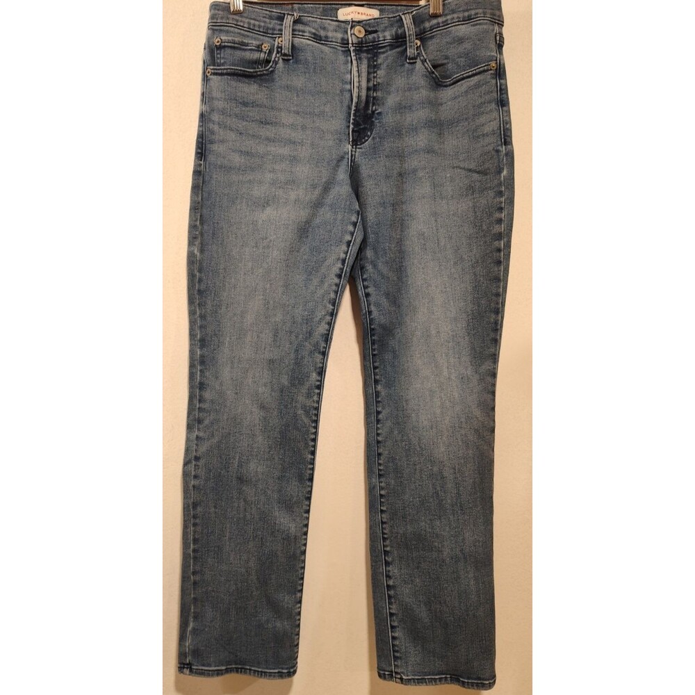 Lucky Brand Womens Blue Jeans Size 12/31A Medium Wash Sweet Midrise Straight